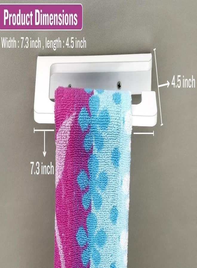 HAPPI Unbreakable Acrylic L Shape Napkin Ring, Towel Ring, Napkin Holder, Towel Hanger Stand Wall Mounted for Bathroom Accessories (White) - Image 4